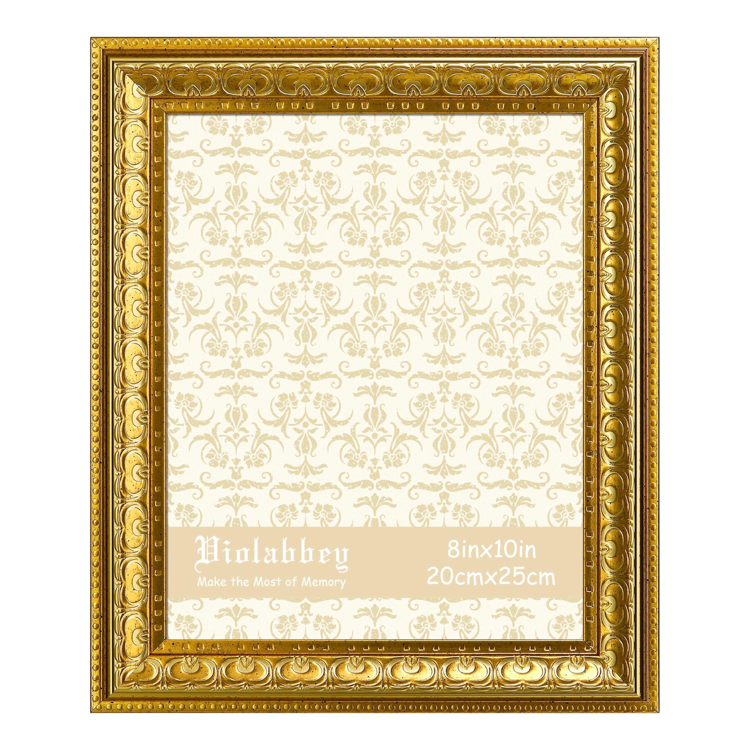 Cadre photo vintage doré 20x25 cm VIOLABBEY pour décoration de table