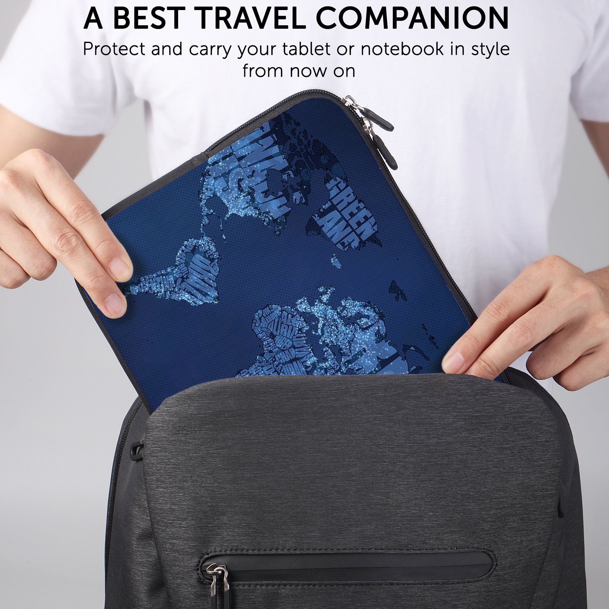 Sidorenko 10,1-10,2 Pulgada Funda de para Tableta | Funda para computadora de Neopreno | Funda con Cremallera Duradera Protección de 3 Capas, Resistentes al Agua - 5