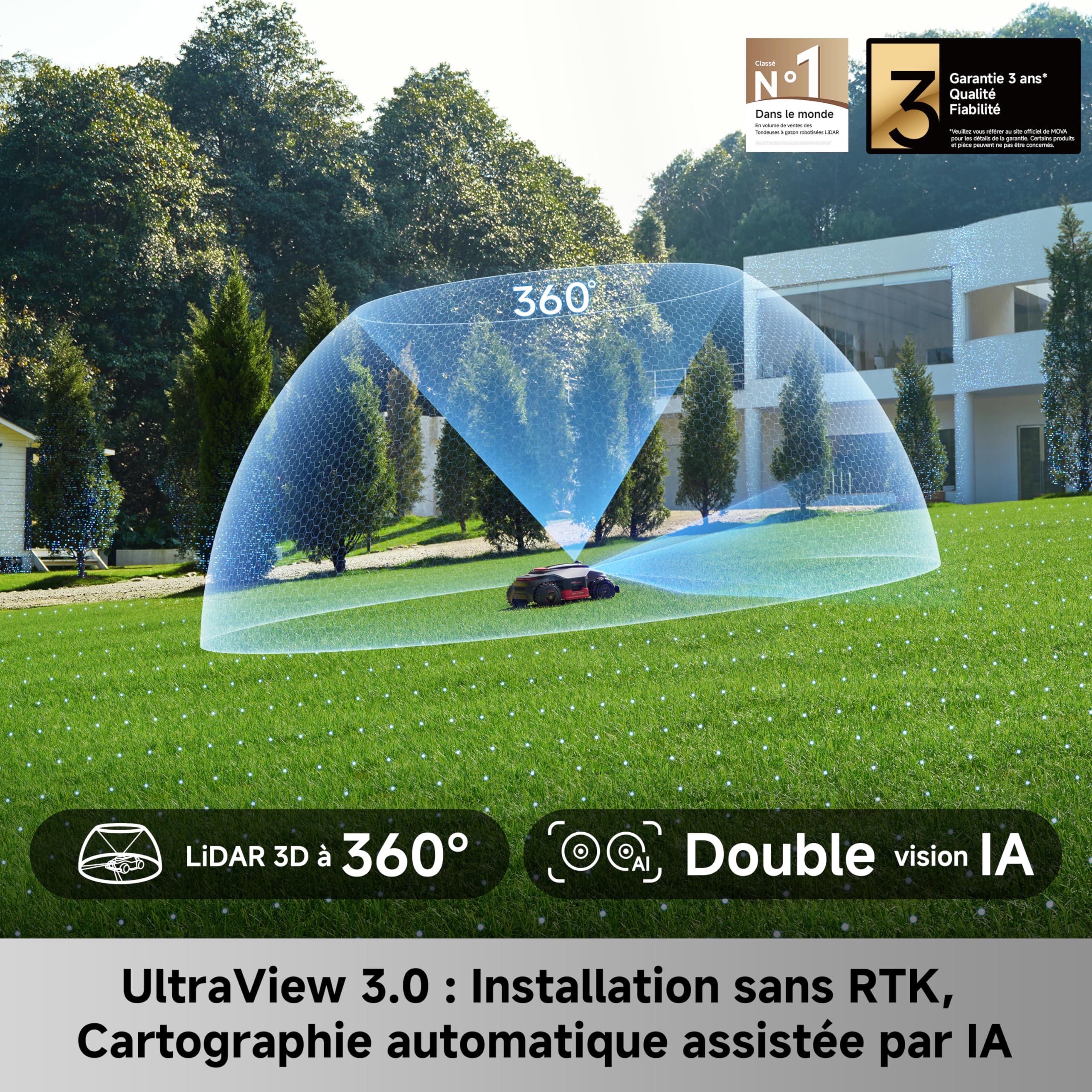 MOVA LiDAX Ultra 2000 AWD Robot Tondeuse sans RTK — vue 2
