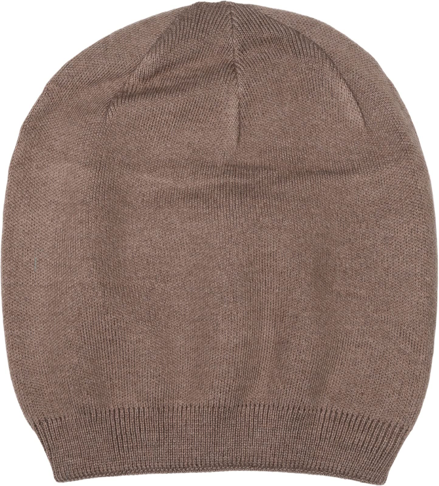 styleBREAKER Unisex Fine Knit Beanie Hat Unicoloured with Ribbed Cuffs, Double Layered Winter Knit Hat Warm 04024195, Colour:Taupe