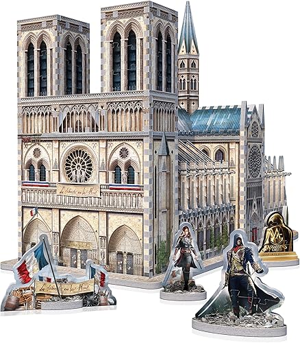 Miniatura 2 de Wrebbit3D Assassin's Creed 3D Puzzle Model of Notre-Dame | 860 piezas de rompecabezas | Referencias de Ubisoft Popular Videojuego