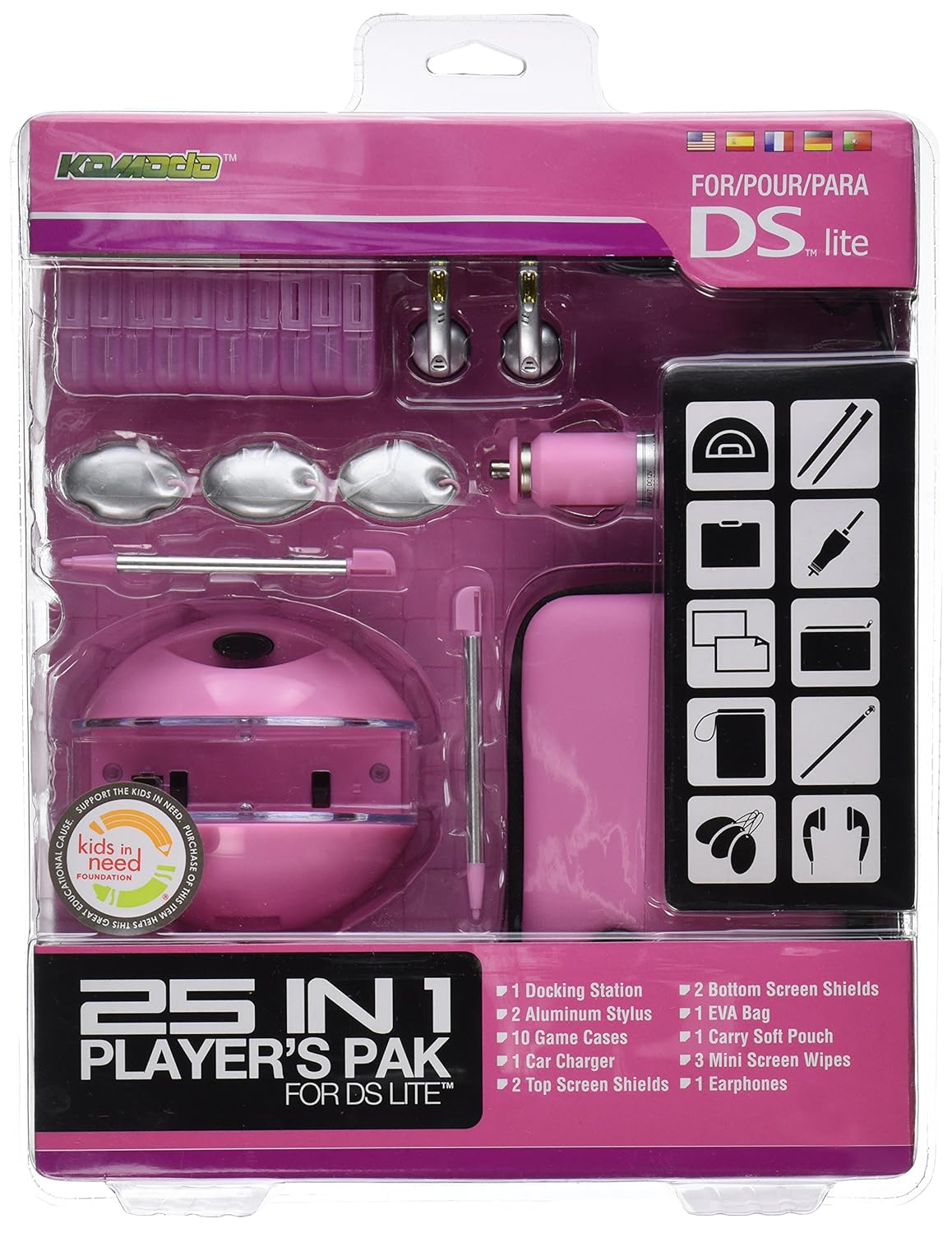 KMD DS Lite 25 in 1 Players Pak Pink