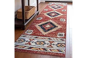 Well Woven Lizette Red Traditional Medallion Navajo Rug Runner