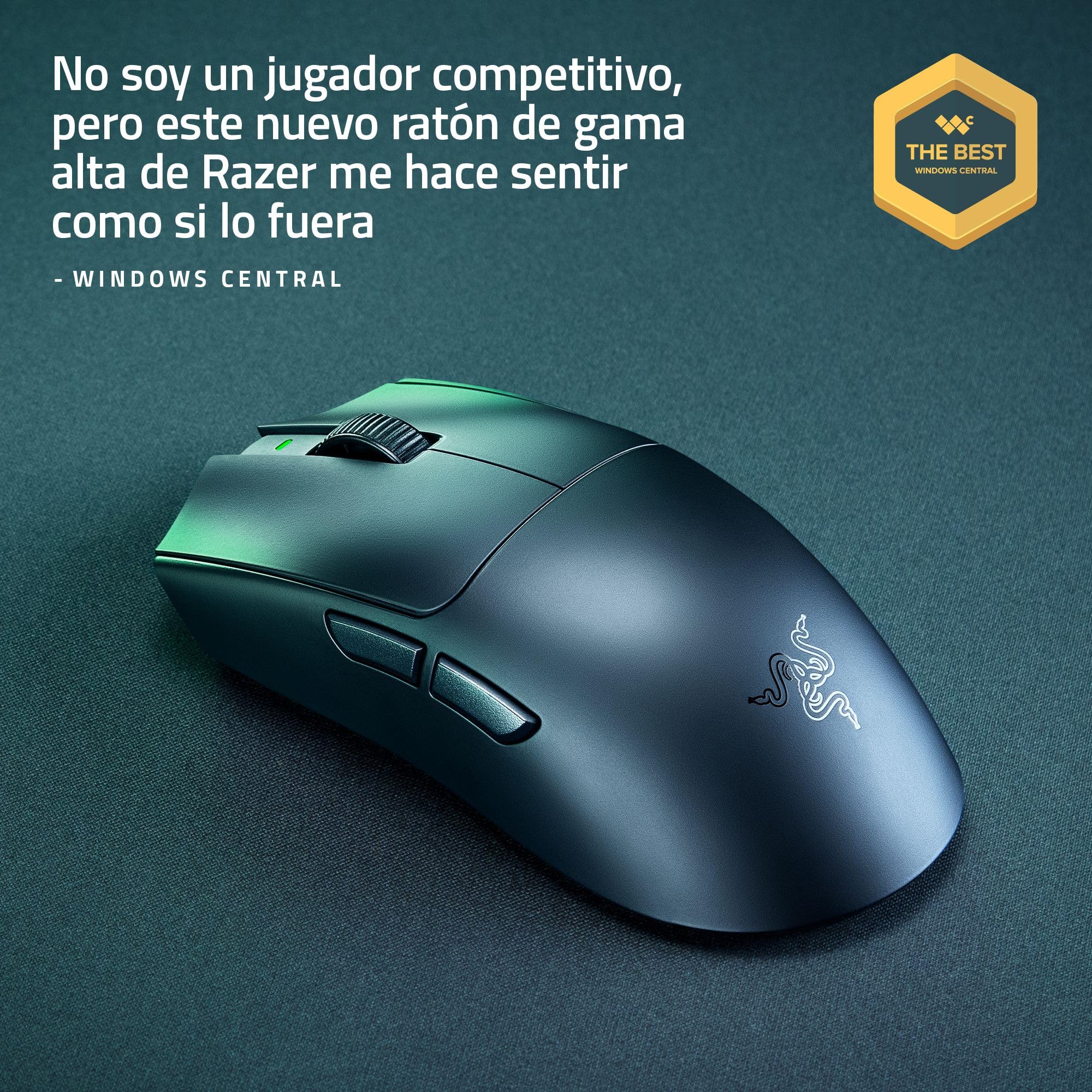 Razer Viper V4 Pro - Ratón Gaming para Esports simétrico inalámbric - Ultraligero 50 g - HyperSpeed Gen-2 con frecuencia de sondeo 8 KHz - Sensor Focus Pro 50K - Rueda de óptica - PC/Mac | Blanco
