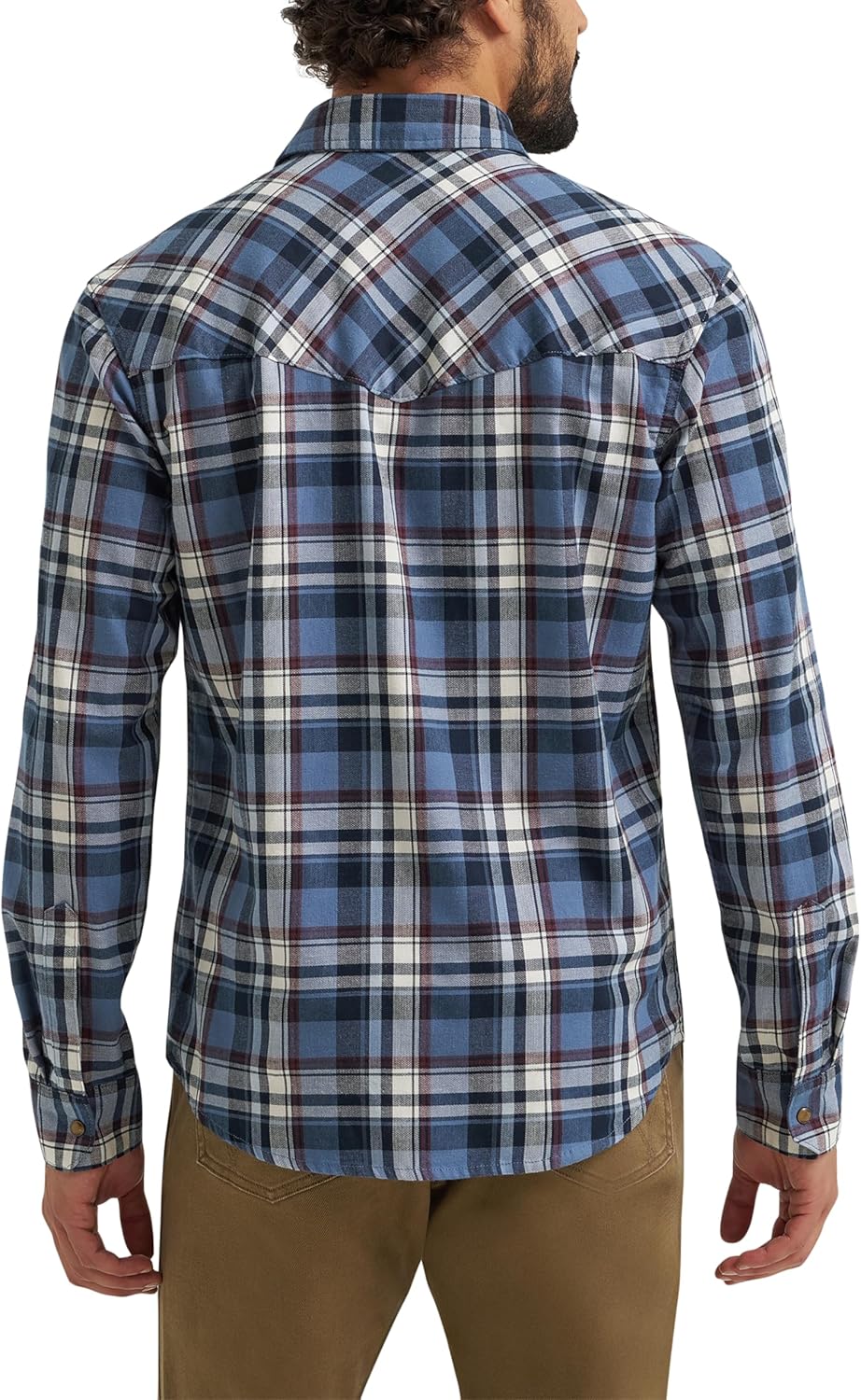 Wrangler Mens Iconic Denim Regular Fit Snap Shirt - Image 2