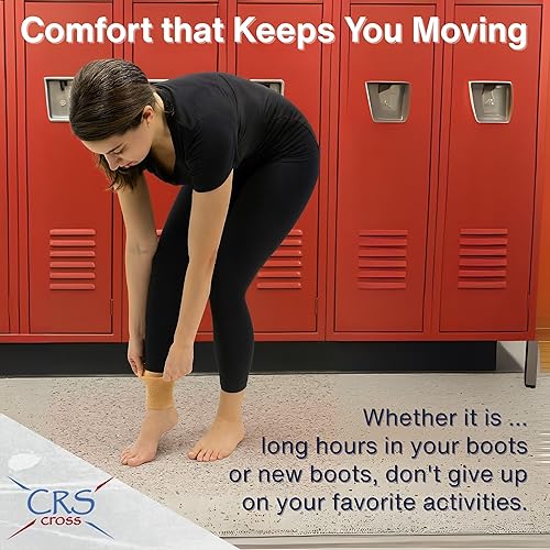 Miniatura 6 de CRS Cross Mangas de gel para tobillo. Un par de calcetines acolchados de primera calidad para amortiguar y proteger el tobillo, el pie y la pierna