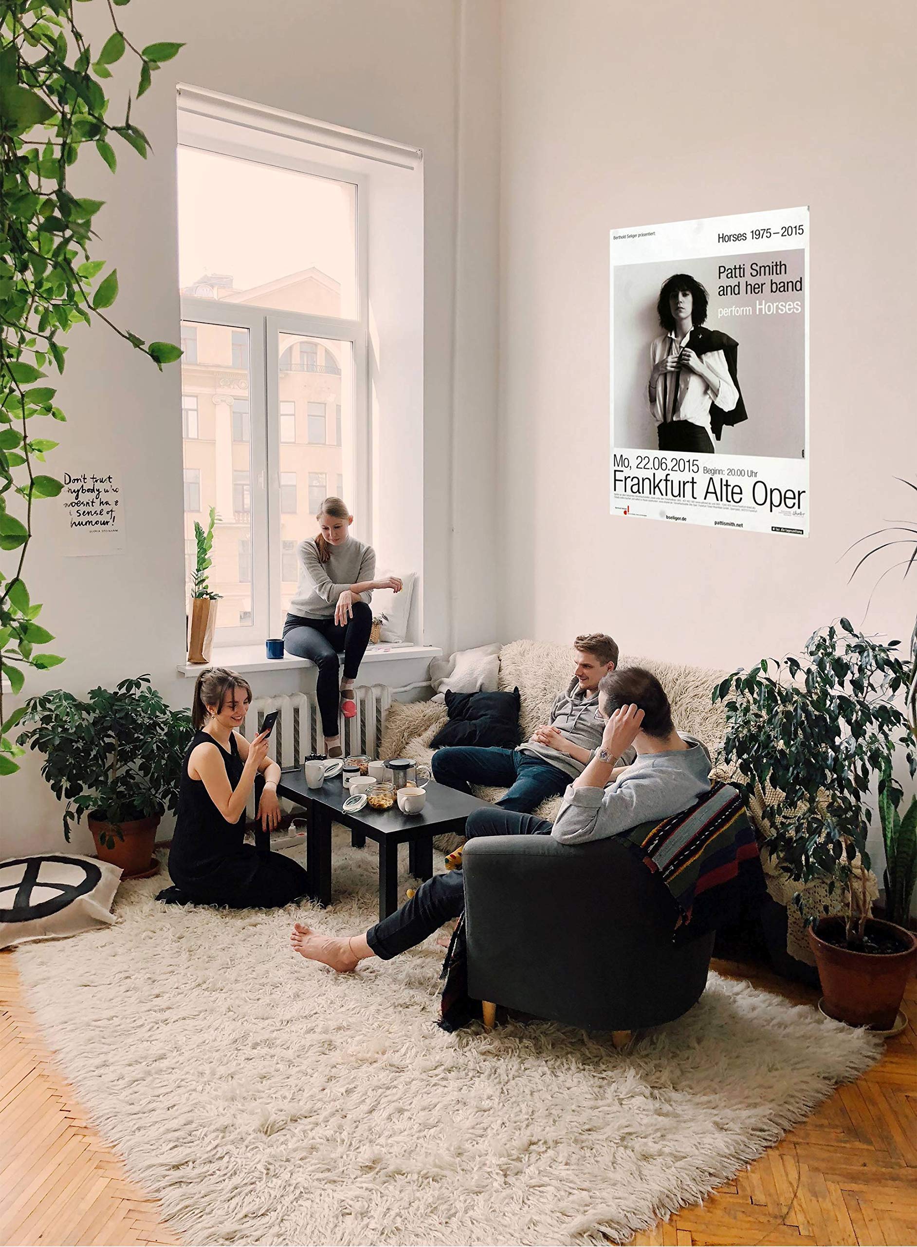 Patti Smith Group - Horses, Frankfurt 2015 » Konzertplakat/Premium Poster | Live Konzert Veranstaltung | DIN A1 «