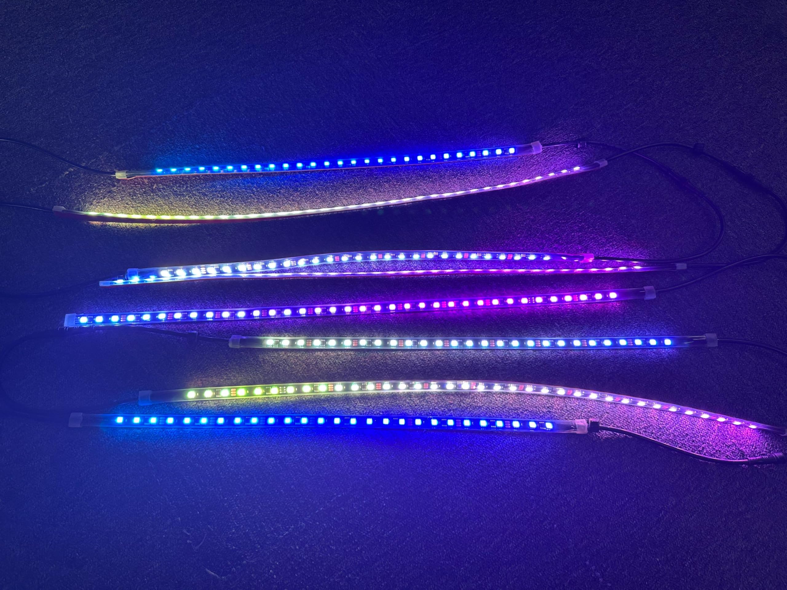 Sando Tech Aluminum LED Car Underglow Light Kit,8PCS Dream Chase RGB Million Colors Shift Music Dancing Flow w/Turn Singals,Brake Function Bluetooth/Remote Ctrl