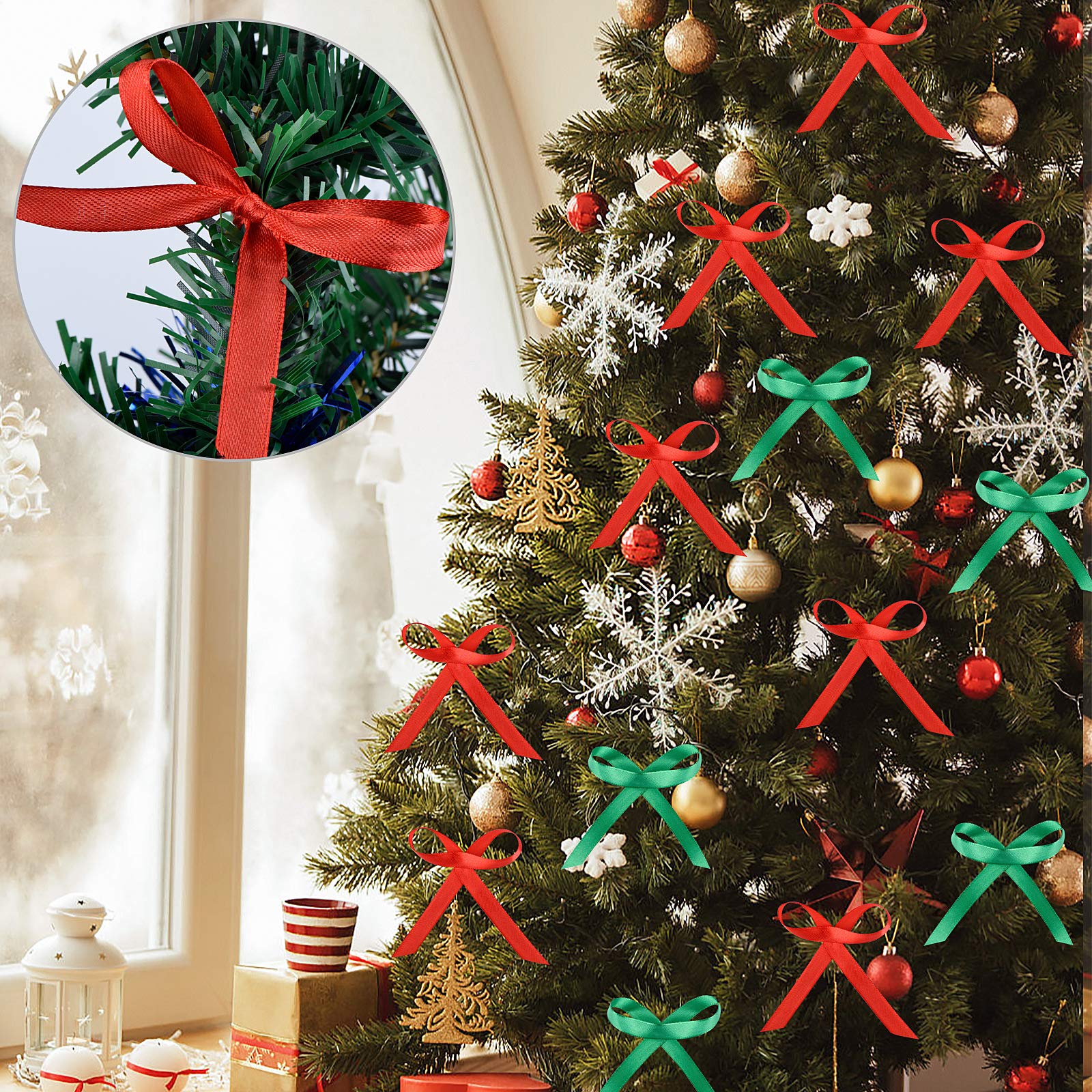 POPOYU Nastro di Raso, 50mm x 23 Metri Nastro Verde Satinato per Artigianato Natale Decorazioni, Adatto per Confezionare Regali, Feste di Compleanno, Matrimoni, Abbellire e Tanti Altri