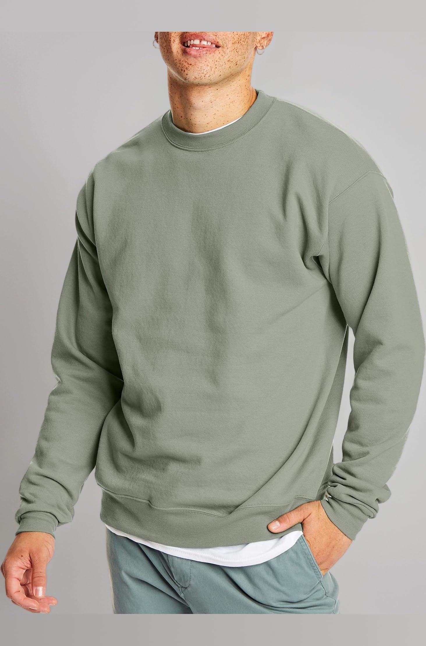 EcoSmart Fleece Sweatshirt, Cotton-Blend Pullover, Crewneck Sweatshirt for Men