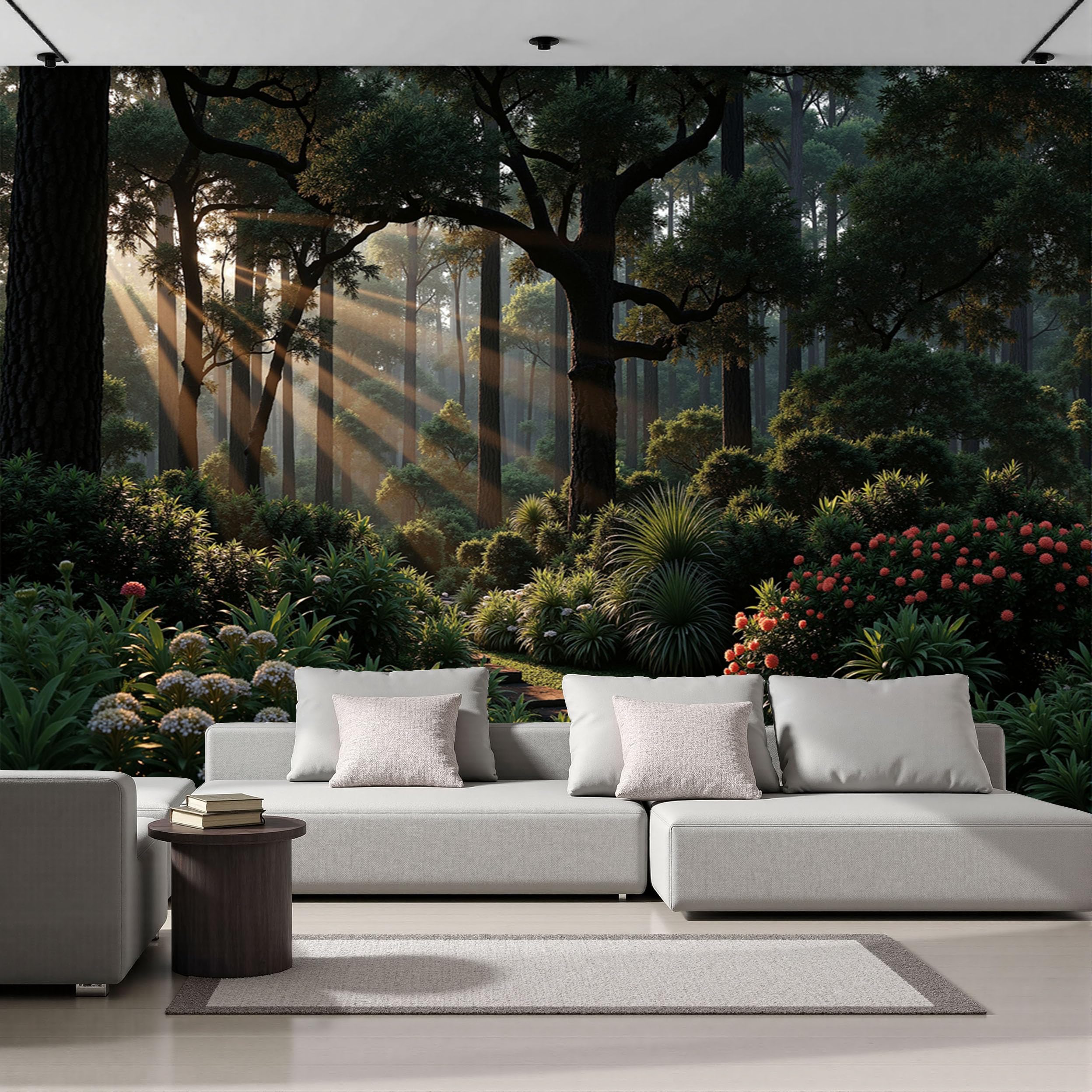 Poster Murale Forêt Ensoleillée : Créez une Ambiance Nature dans la Chambre