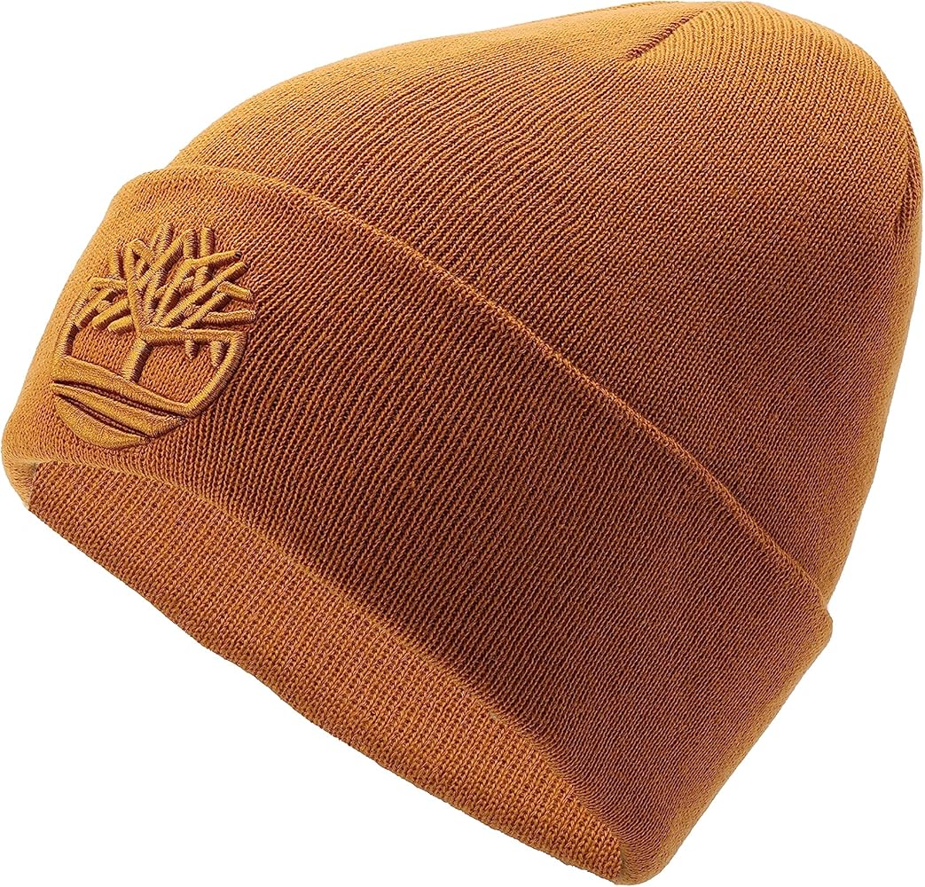 Amazon | Timberland メンズ トーナル 3D 刺繍ビーニー, 小麦, One