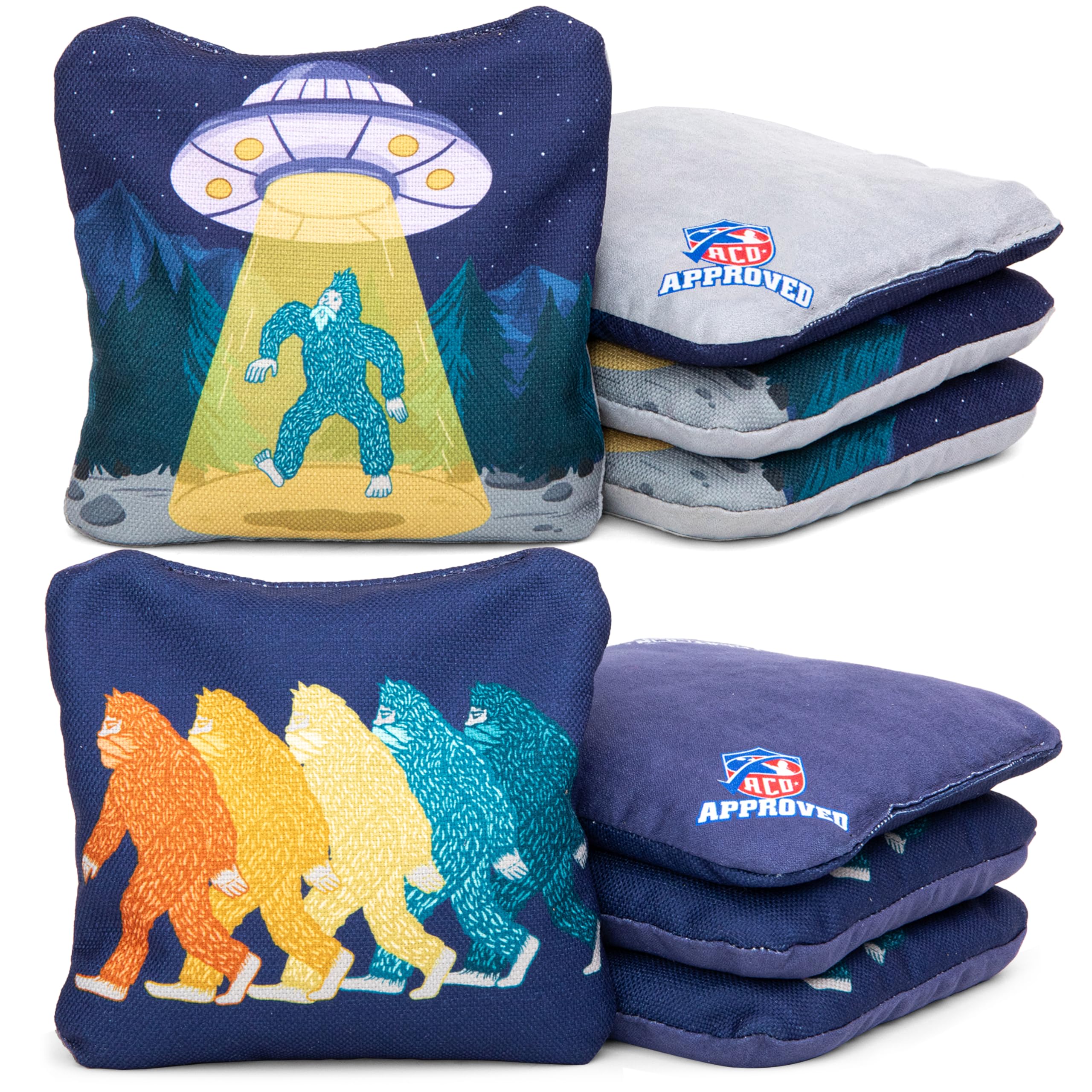 Play Platoon Cornhole Bags Set of 8 Regulation Professional Corn Hole Bean Bags ACO Approved, Competition Weight, Slick and Stick