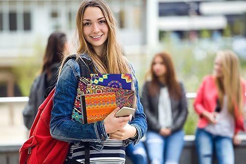 Miniatura 5 de NEW GENERATION Étnico - Paquete económico de carpetas de 2 bolsillos con varios diseños llamativos de moda, tamaño de carta laminada duradera,