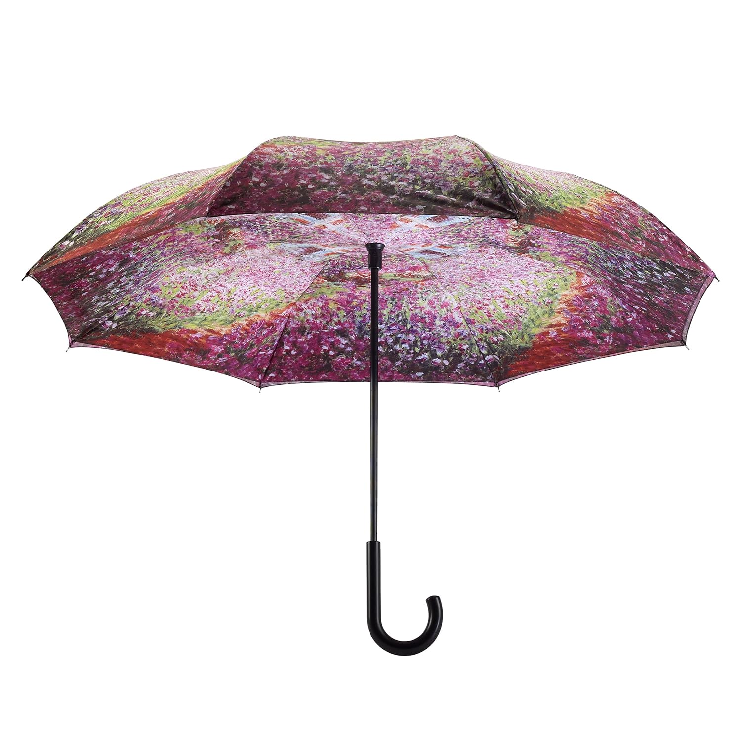 Gallerias Reverse Close Umbrella Monet Garden with art on both sides