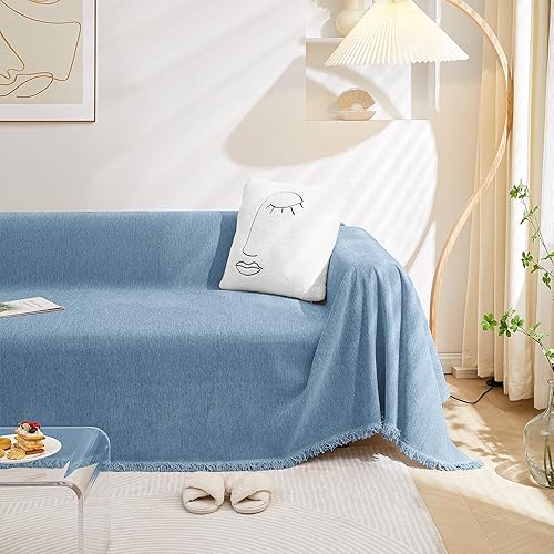 Miniatura 2 de MEETSKY Funda de sofá de gran tamaño lavable para sofá biplaza, funda protectora de muebles con tela gruesa y suave para perros, mascotas, 71 x 102