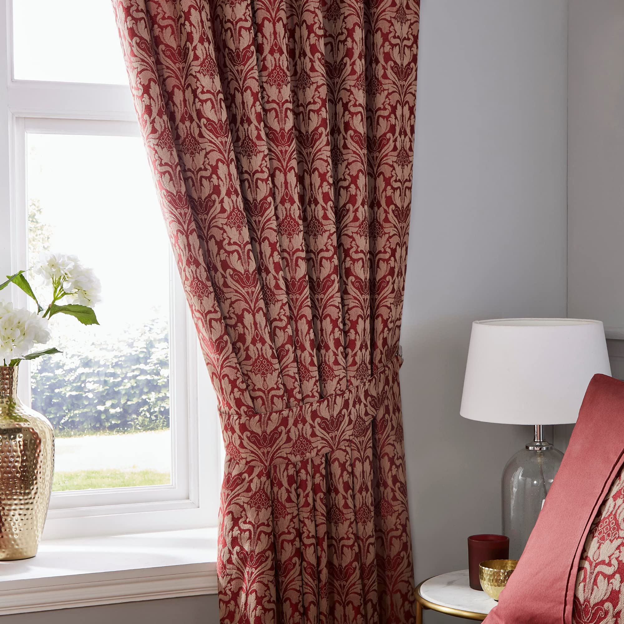 Dreams & Drapes Cuscino Jacquard Hawthorne – 43x43 Cm, Colore Lavanda, In Cotone E Poliestere