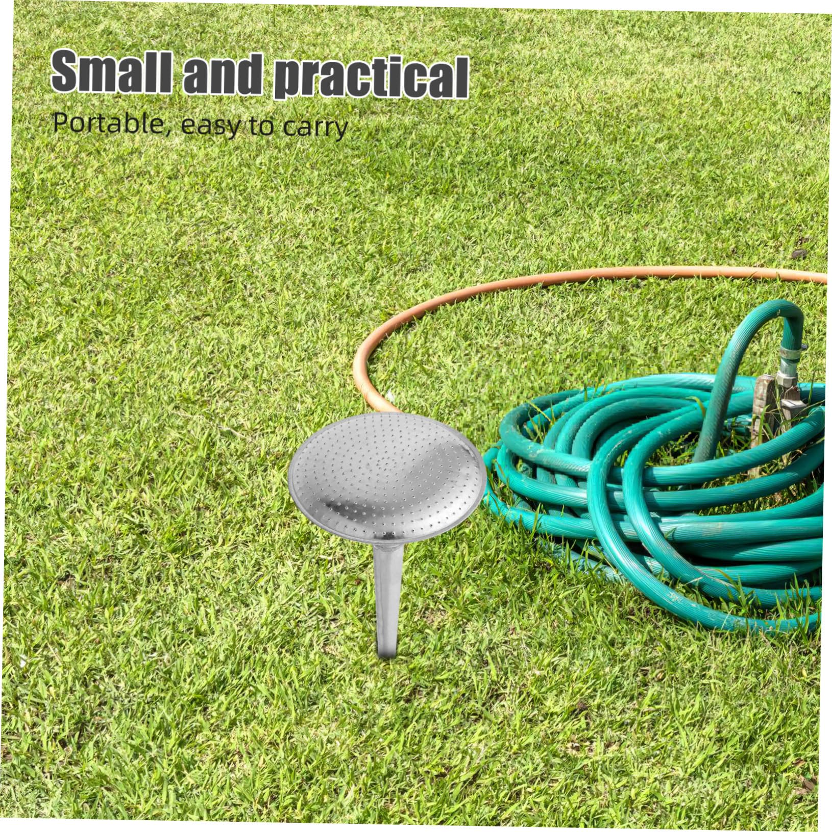 Ugello per Irrigazione da Giardino in Acciaio Inox Argento | Distribuzione Uniforme Dell'acqua, Struttura Rinforzata, per Aiuole e Piante in Esterno o Casa