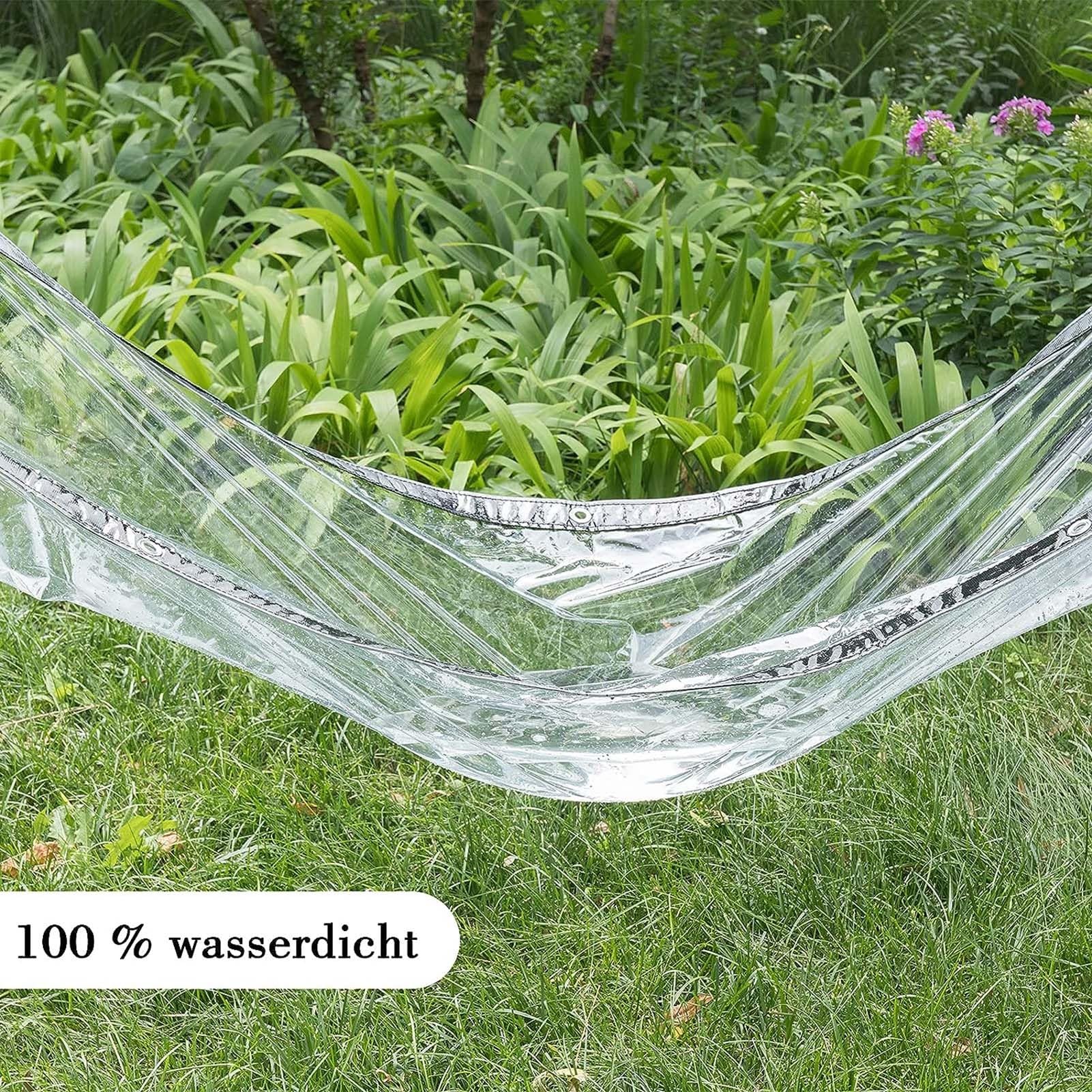 Tela cerata trasparente impermeabile del PE con la chiara copertura antipioggia degli occhielli per l'azienda agricola 1x1m