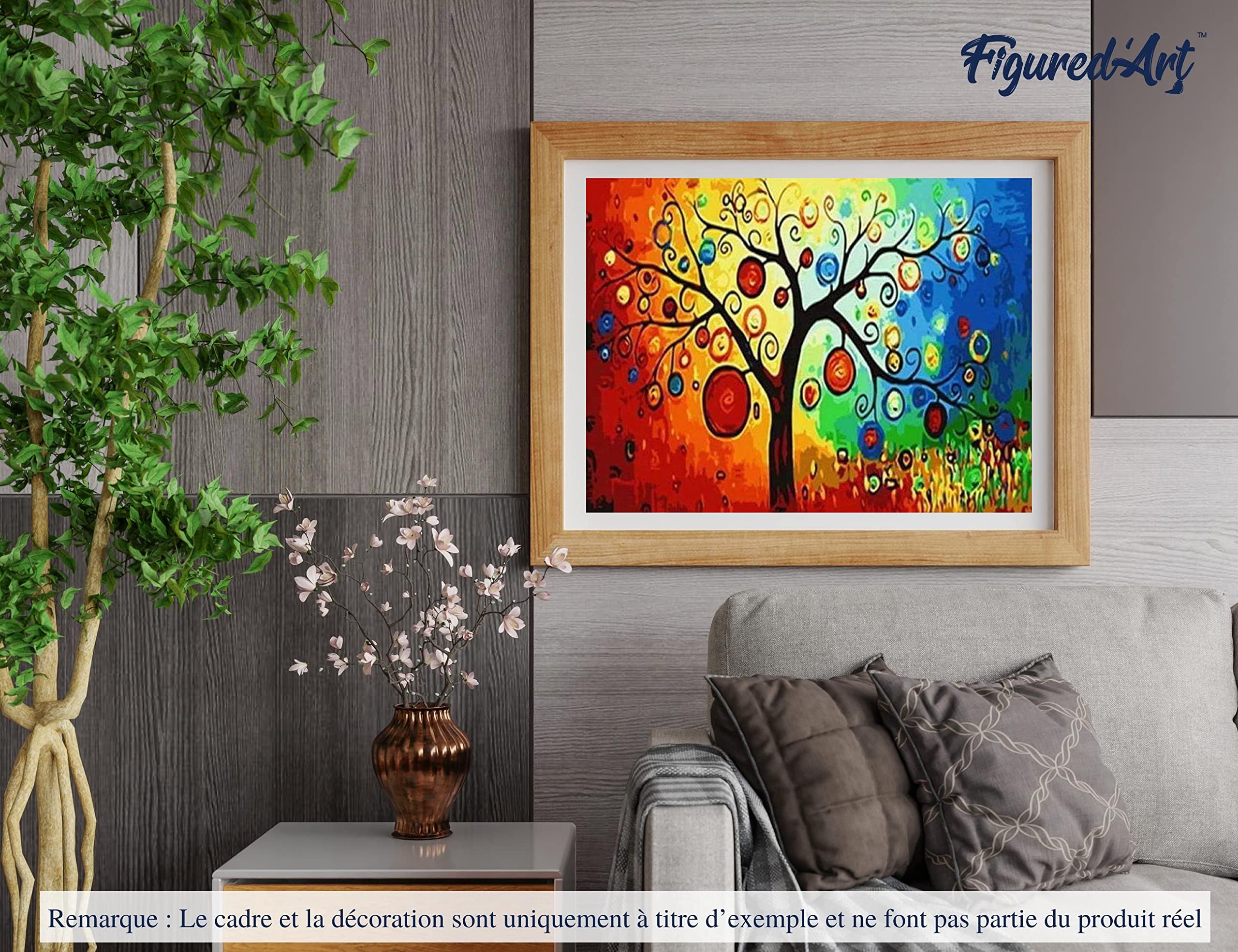 Figured'Art Dipingere con i Numeri - Paint by Numbers Lanterne Sospese, Passatempo per Adulti, Kit Completo, Hobby Creativi - Quadri fai da te 40x50cm senza cornice