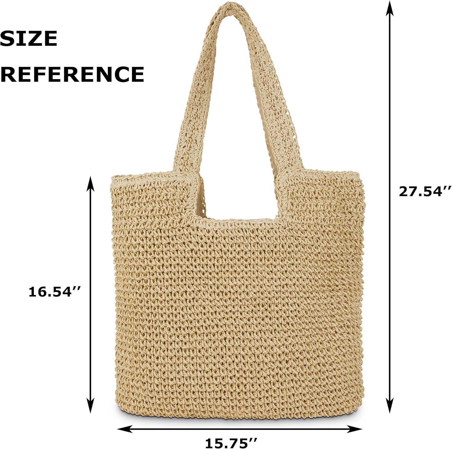 Straw Beach Tote Bag: Large Summer Boho Woven Bags - Rattan Handmade Shoulder Handbags for Women - Image 3
