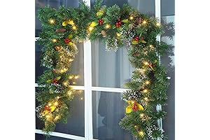 Juegoal Warm White LED Lighted Garland Outdoor