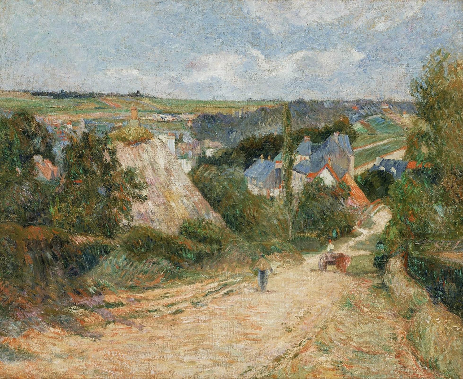 POSTERIIk Famous Print Pop Art Wall Art Graffiti Entrance to the Village of Osny by Paul Gauguin Art Prints for Home Decor 60x90cm