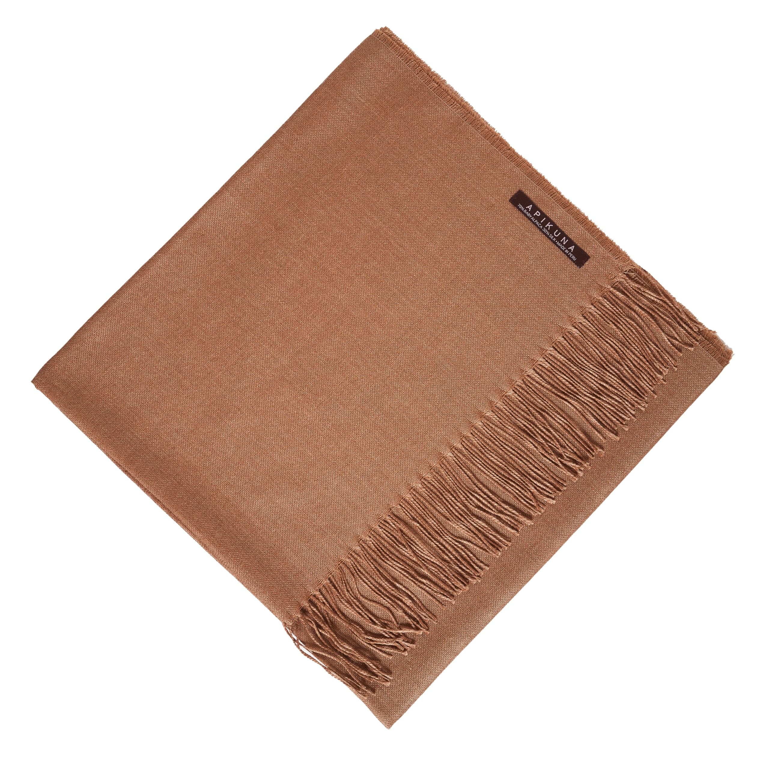 Bufanda premium de 70% alpaca bebé, 30% seda (200 x 70 cm) – Pashmina elegante para hombre y mujer, todas las estaciones, perfecta para momentos especiales