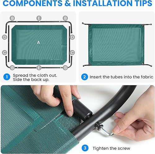 Miniatura 3 de Simple Deluxe Cama elevada y refrescante para perros, cunas portátiles elevadas para perros, patas antideslizantes, duradera, portátil, para