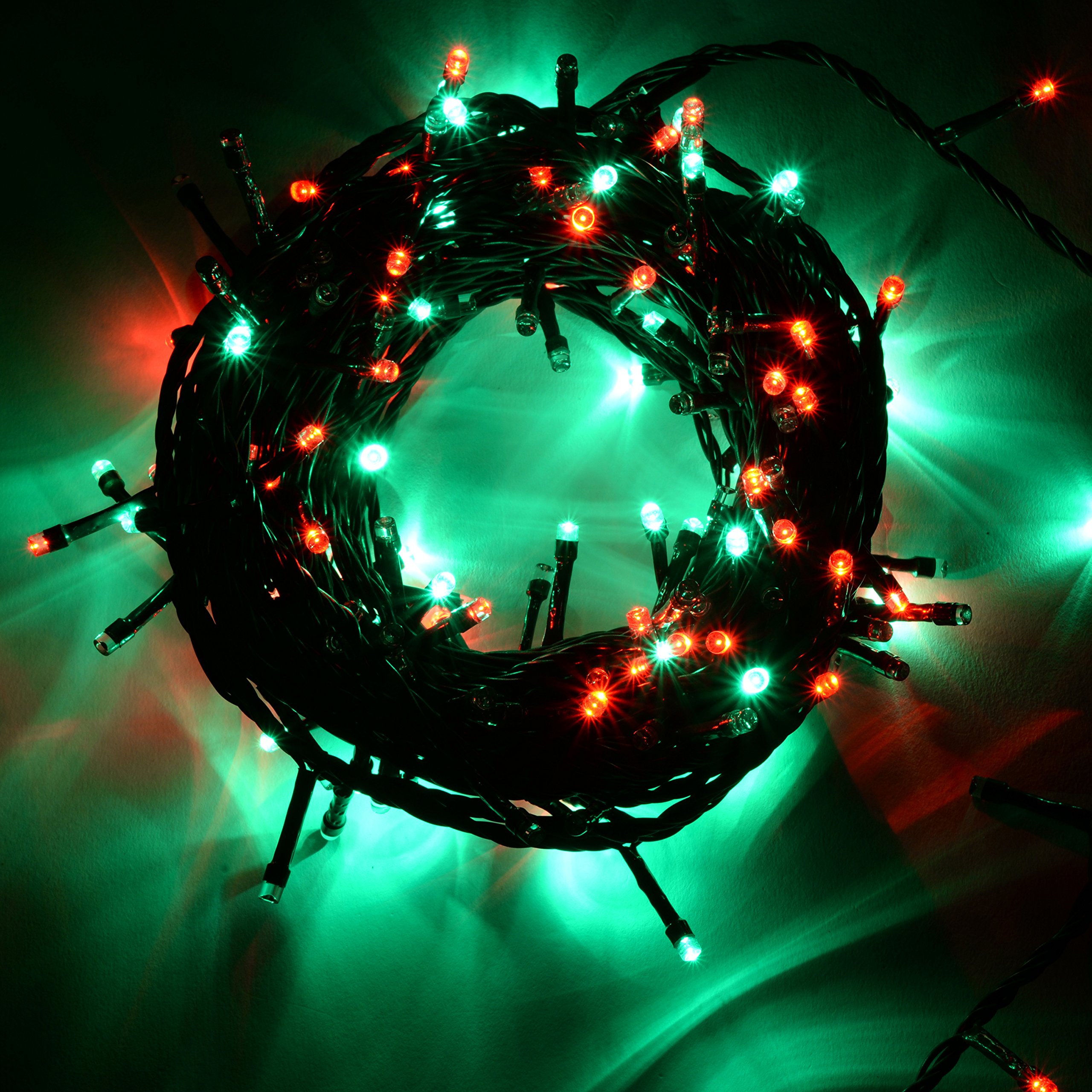 WeRChristmas 200 LED Christmas Tree Lights String with Chasing/Static Settings with 19 m Cable, Multi- Colour - Image 4