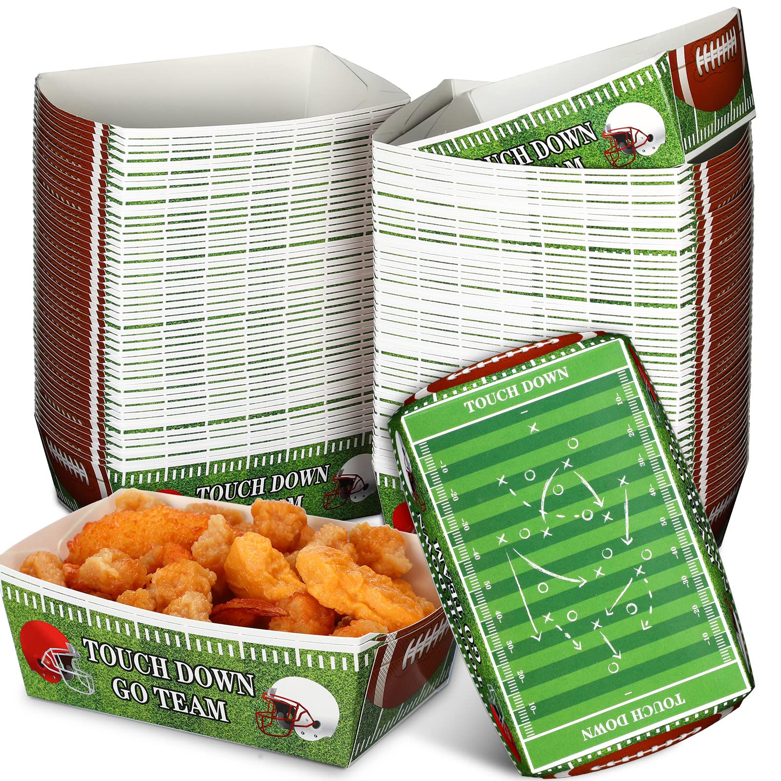Plateau en papier football Junkin pour buffet de soirée match entre amis