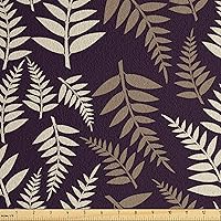 Vista 8 de Ambesonne Lattice Faux Suede Fabric by The Yard, Morocco Intricate Pattern Orient Influences, for Indoor Outdoor DIY Projects Upholstery, 2 Yards