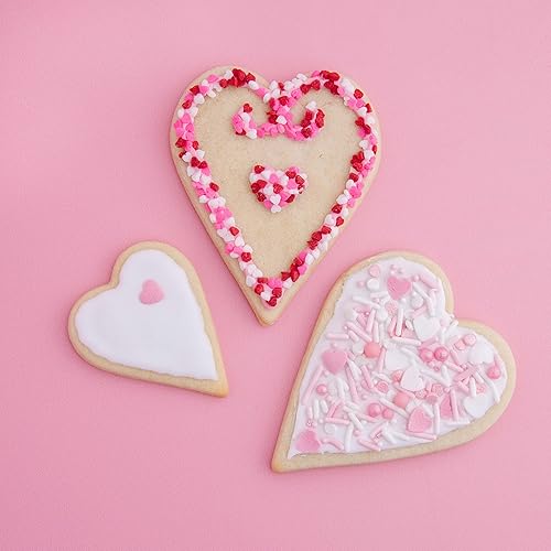 Miniatura 9 de Cookie Cutter Kingdom, Cortadores de galletas de corazón, paquete de 3, acero inoxidable, acabado recubierto hermoso, molde para pasteles, galletas