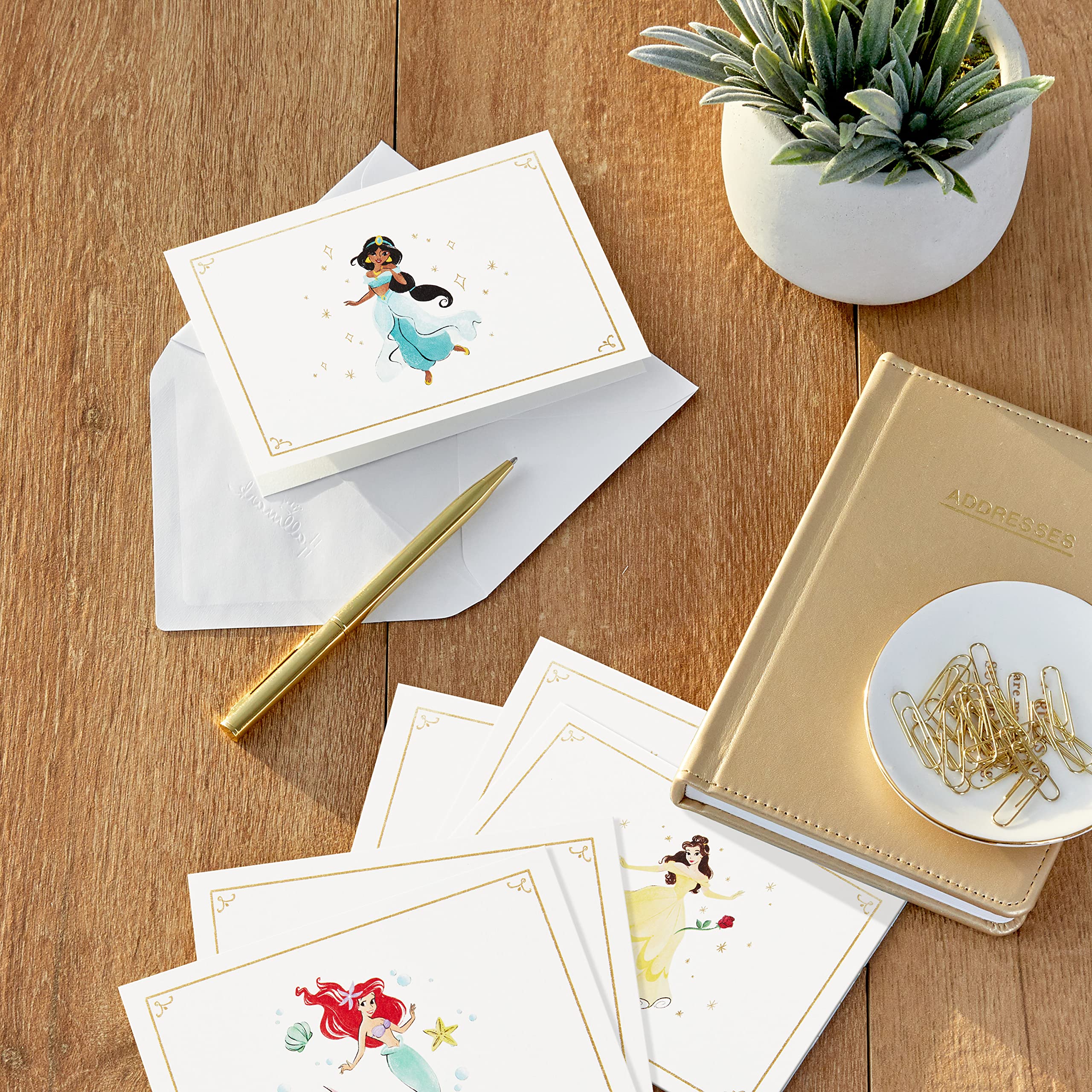 Hallmark Disney Princess Blank Cards Assortment, 12 All Occasion Cards and  Envelopes (Ariel, Cinderella, Jasmine, Belle) : Buy Online at Best Price in  KSA