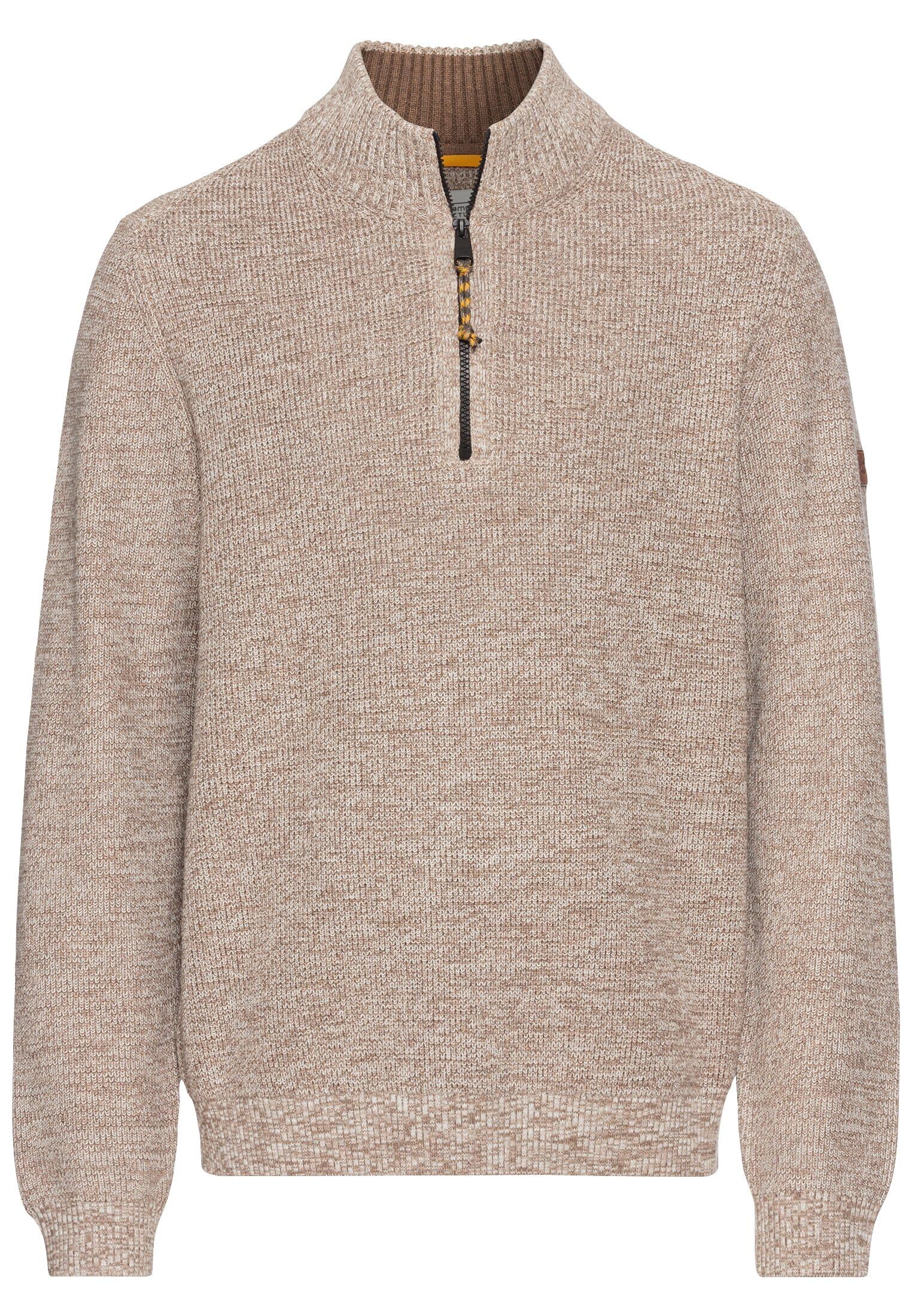 camel active Herren Stricktroyer aus Baumwollmix