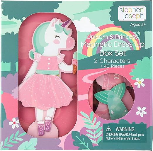 Stephen Joseph, Magnetic Dress Up Doll Unicorn and Princess