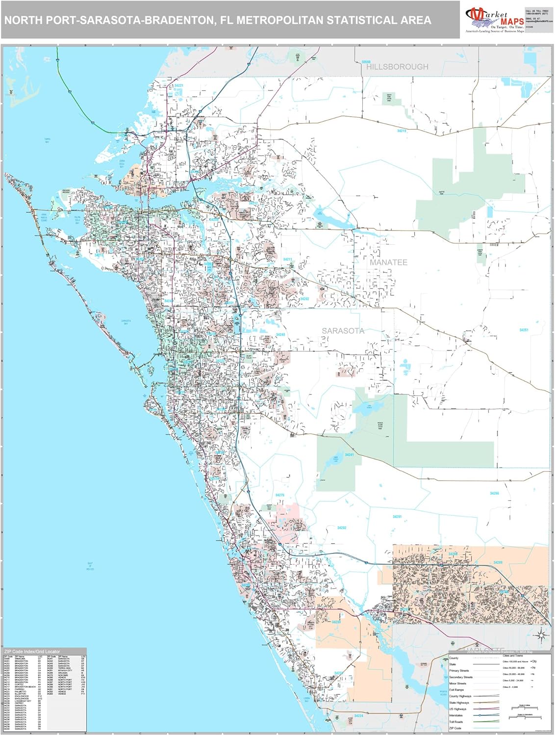 MarketMAPS North PortSarasotaBradenton, FL Metro Area
