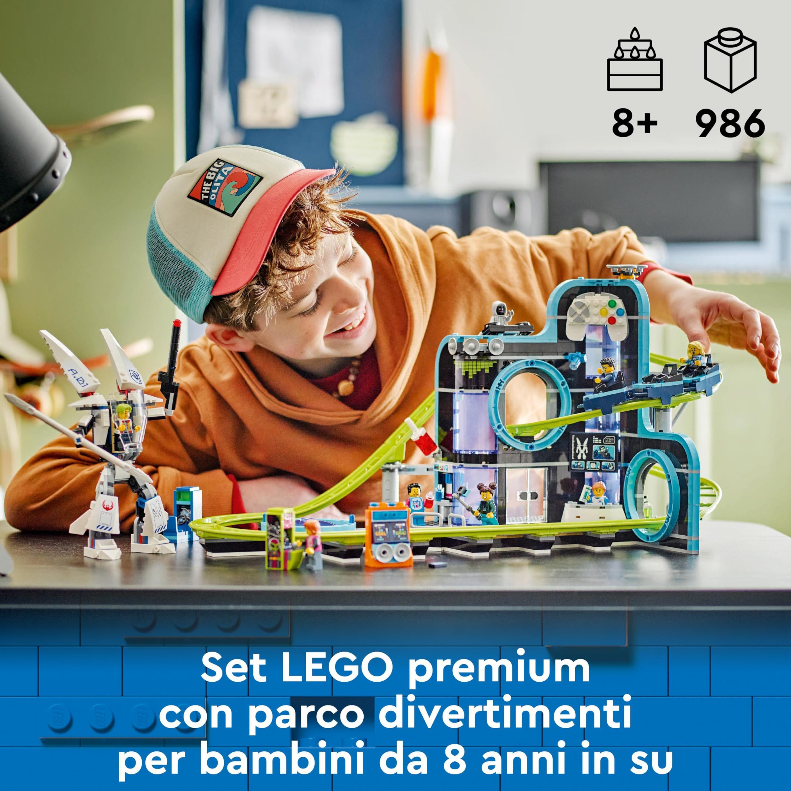 LEGO City Montagne Russe di Robot World, Parco Giochi Avventura per Bambini e Bambine da 8 Anni in su da Costruire, Giocattolo Creativo con Mech Snodabile, Idea Regalo di Compleanno 60421