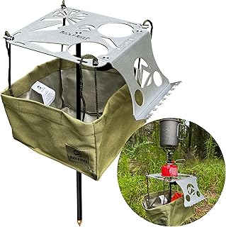 Camping Table - Compact and Lightweight 8"x8" Aluminum Top with Cup Holders, Adjustable Height, Easy to Assemble, Portable Outdoor Table for Camping, Hiking, Fishing, Beach, Hammock