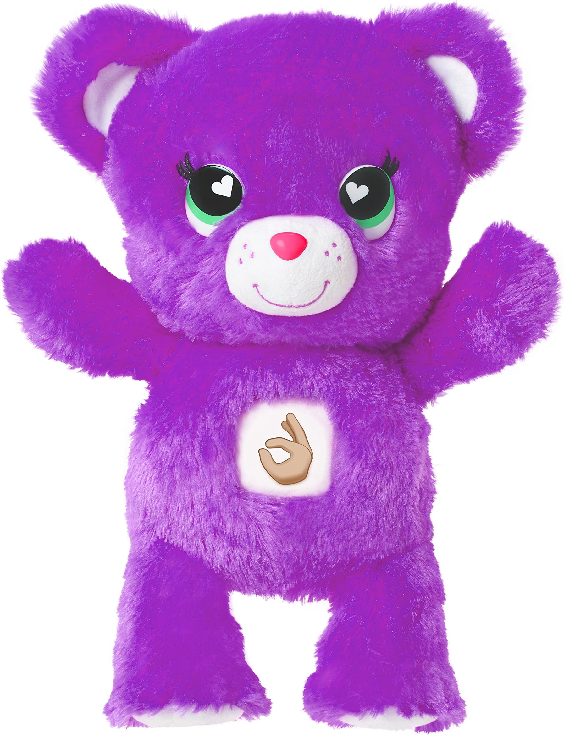 Emoji Bears Plush, Purple, 7"