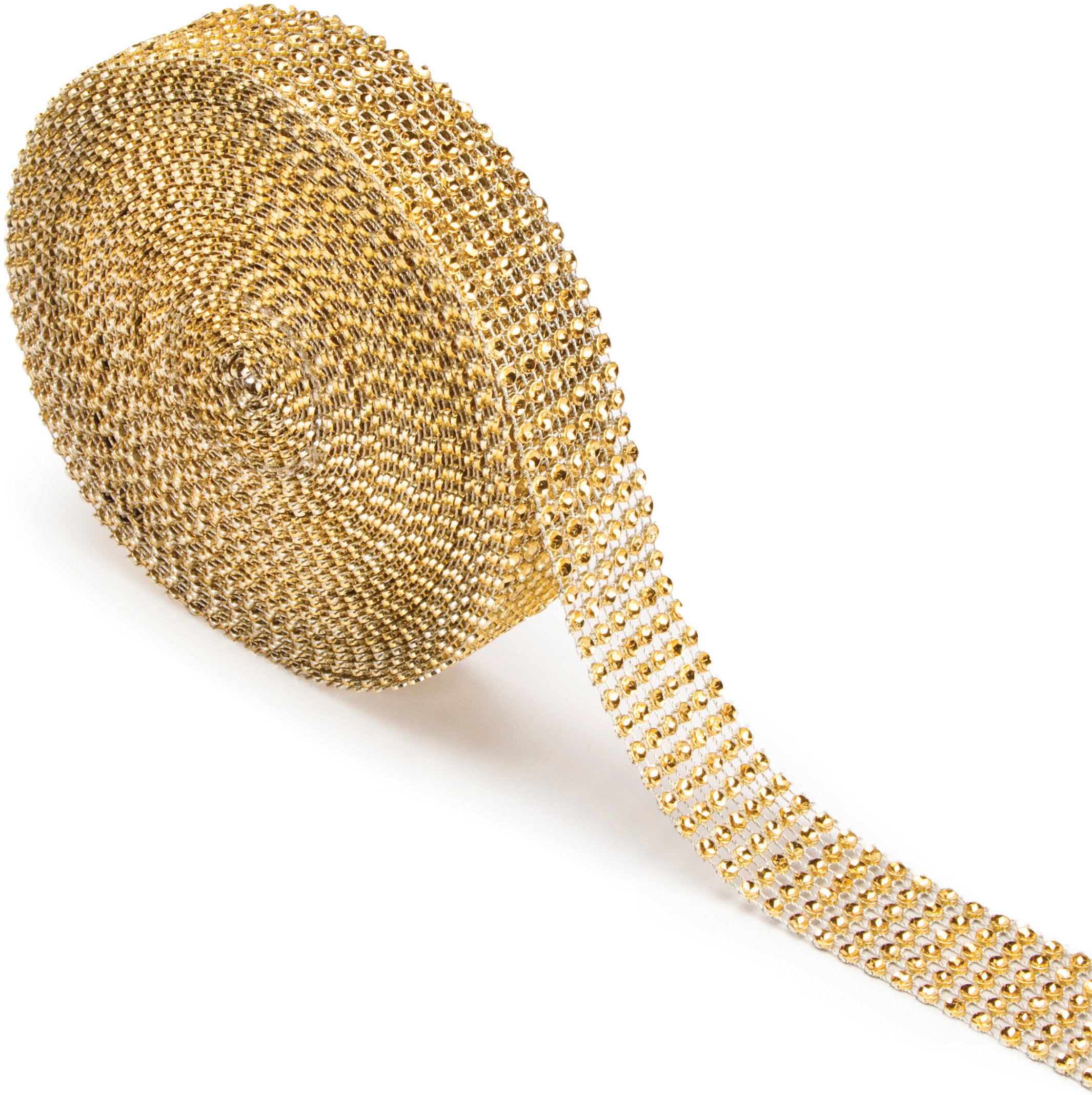 Maille plastique rouleau doré Darice David Tutera ruban rigide brillant