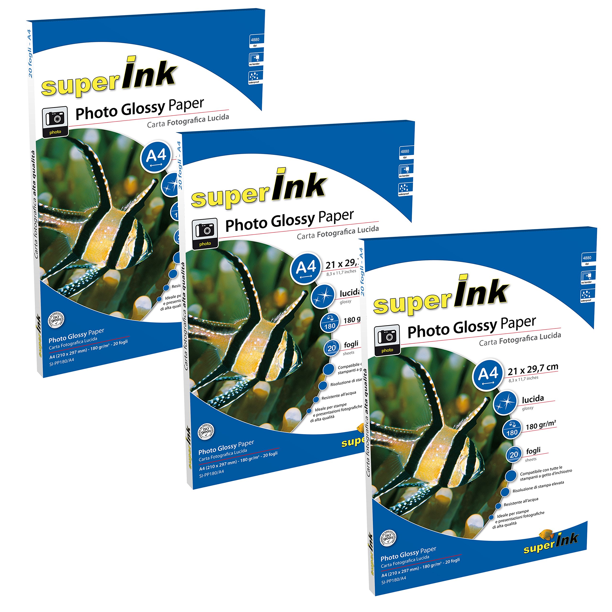 Carta Fotografica Lucida 200 Fogli Combo - A4, 10x15, 13x18 Cm, Per Stampanti Inkjet - Foto 2