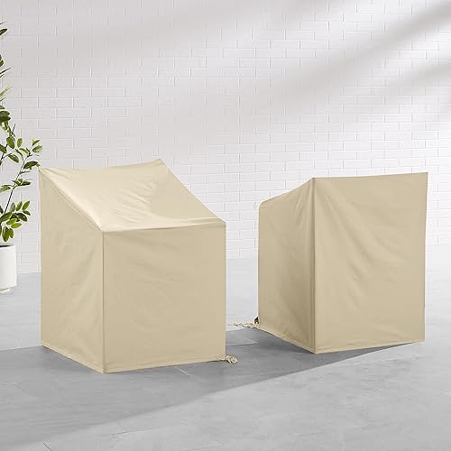 Miniatura 3 de Crosley Furniture CO7509-TA - Juego de fundas de vinilo reforzado de calibre pesado de 2 piezas para muebles de exterior (2 sillas de comedor con