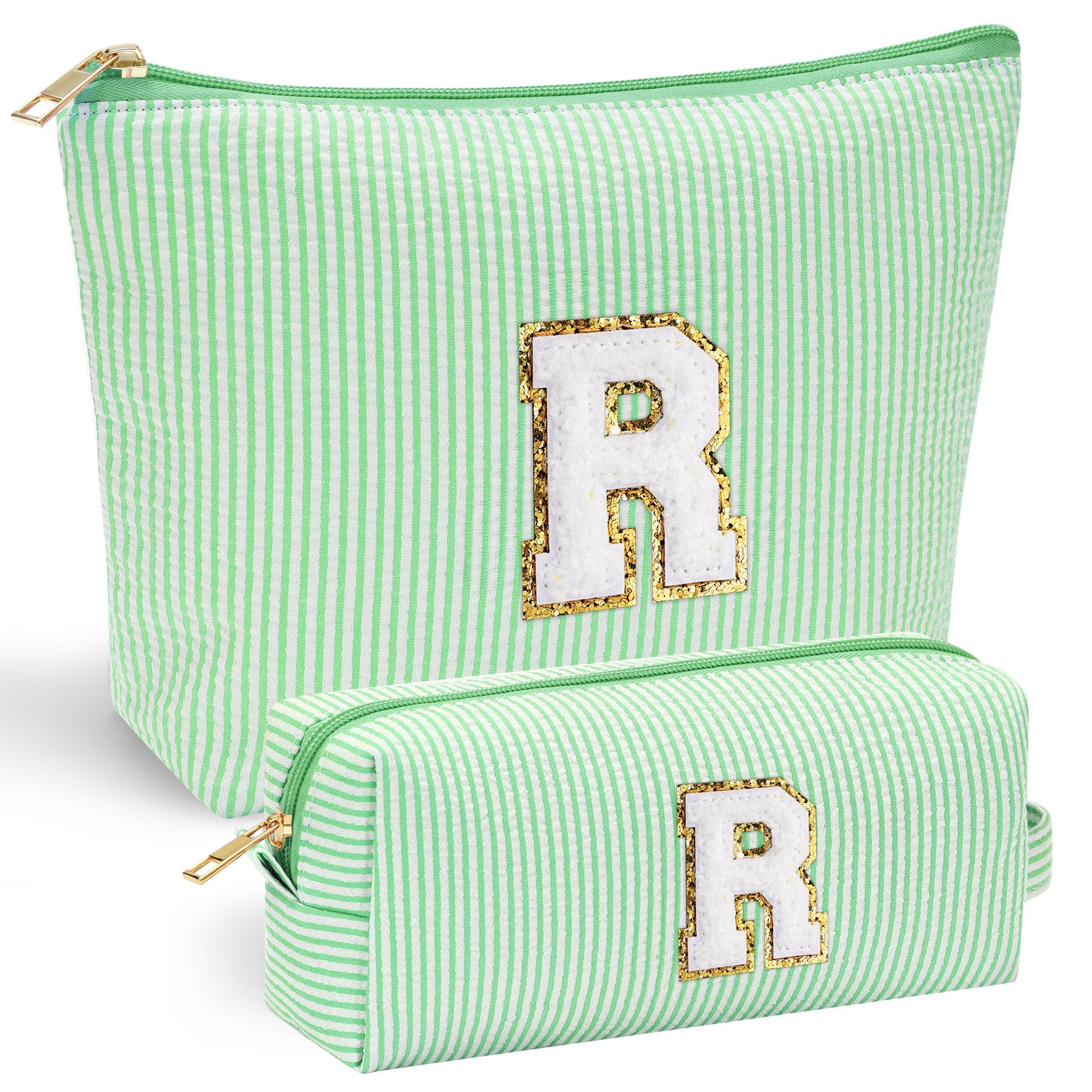 Parima Personalised Gifts for Girls Women - Personalised Make up Bag Initial Make up Bags A Preppy Stuff Birthday Gifts for Women Gift for Girl Womens Girlfriend Teenage Girls Gift Makeup Bag — view 54