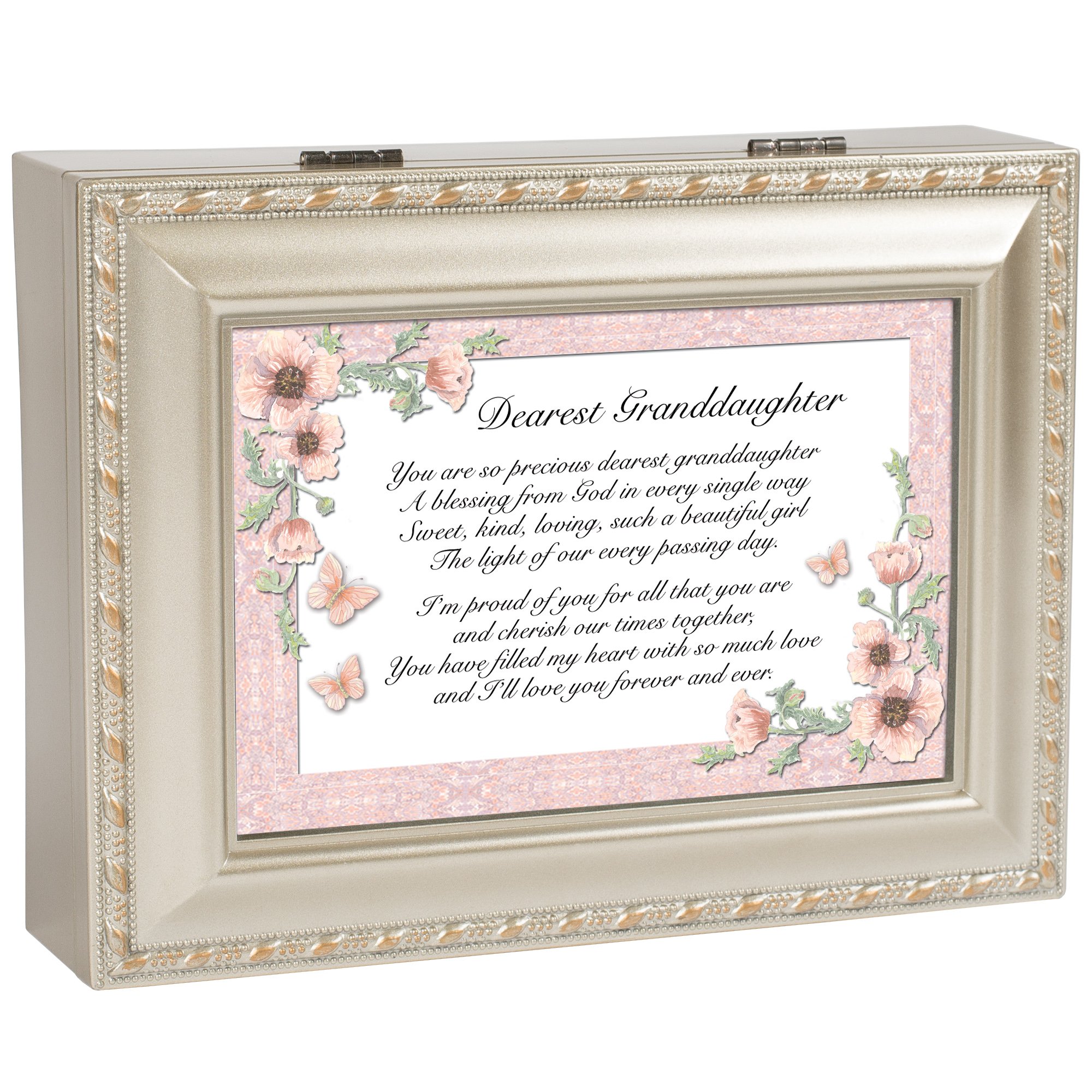 Dearest Enkelin Champagner Silber Cottage Garden Traditionelle Musik Box Light Up My Life