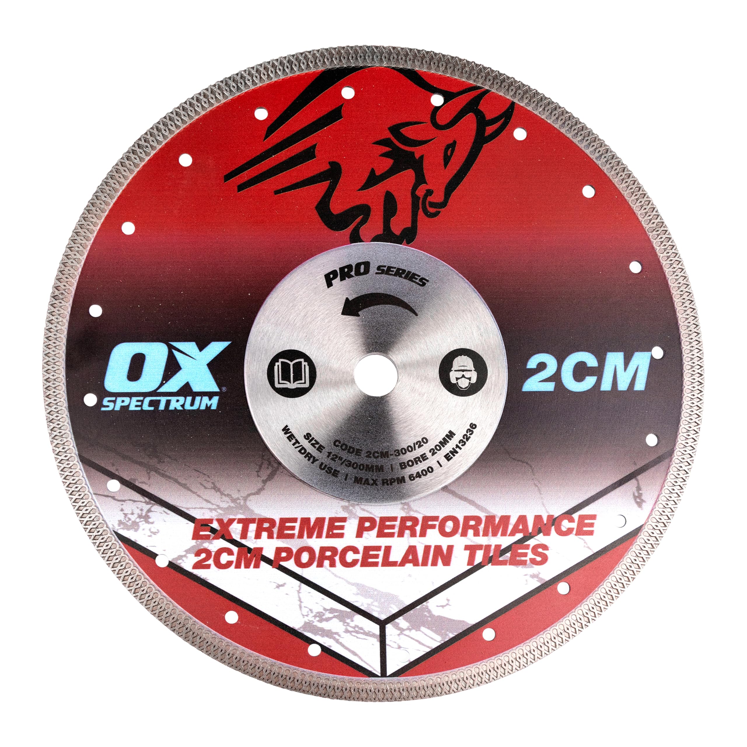 OX Pro - Cuchilla de corte de porcelana (2 cm, 300/20 mm)