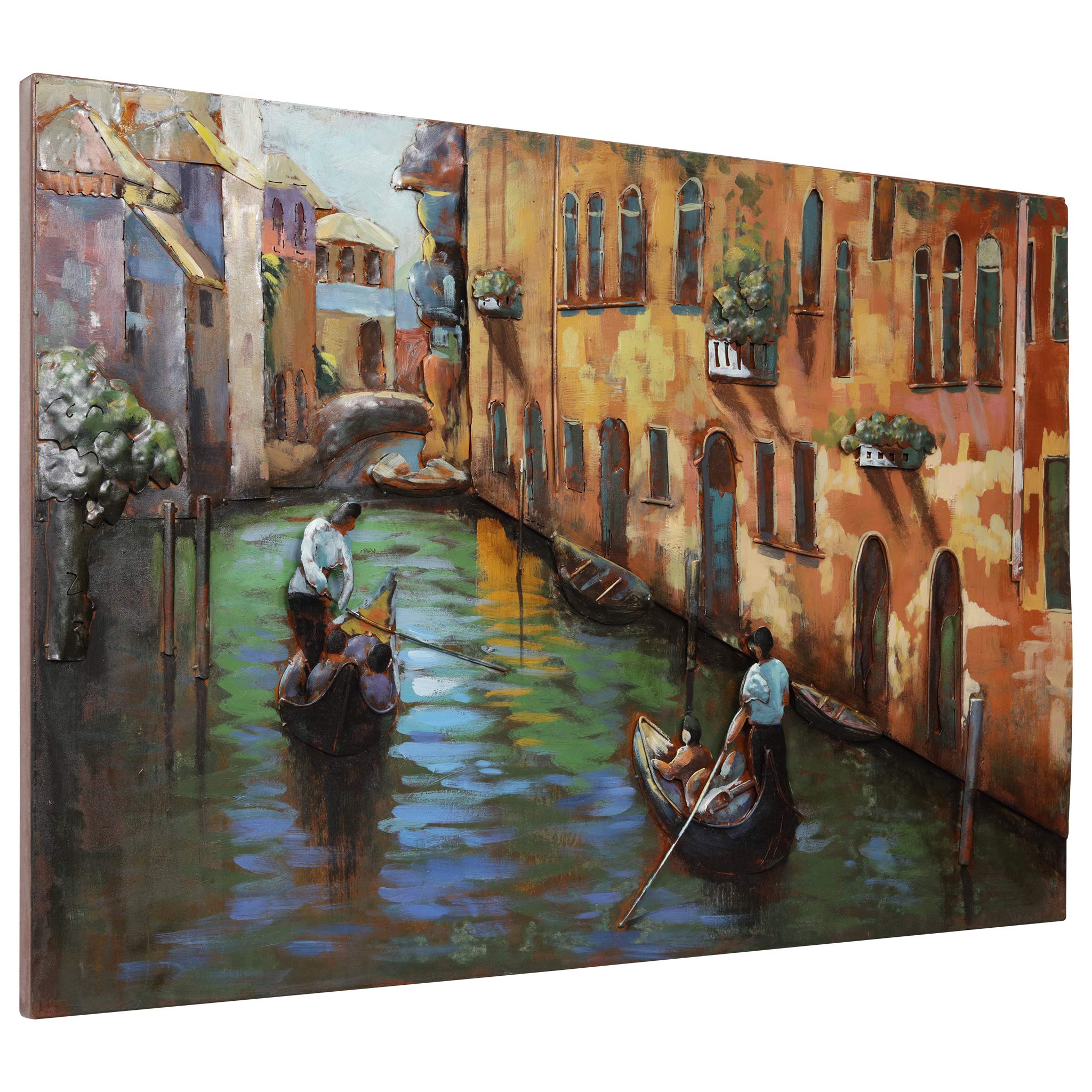 Empire Art Direct Venice Mixed Media Iron Hand Painted Dimensional Wall Art, 48