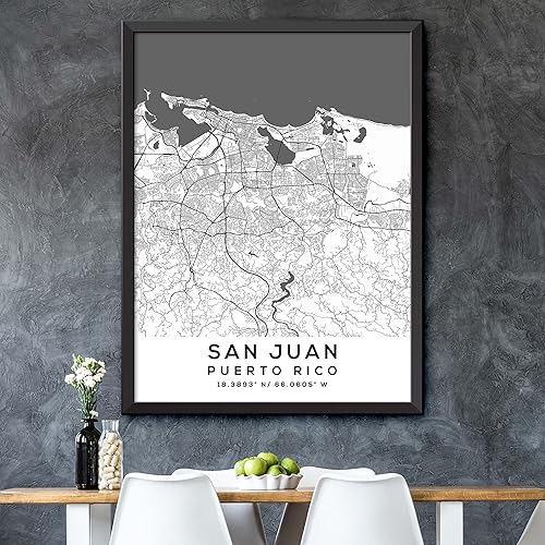 Miniatura 5 de Mapa de San Juan, Puerto Rico, Luz 2 (16x20)