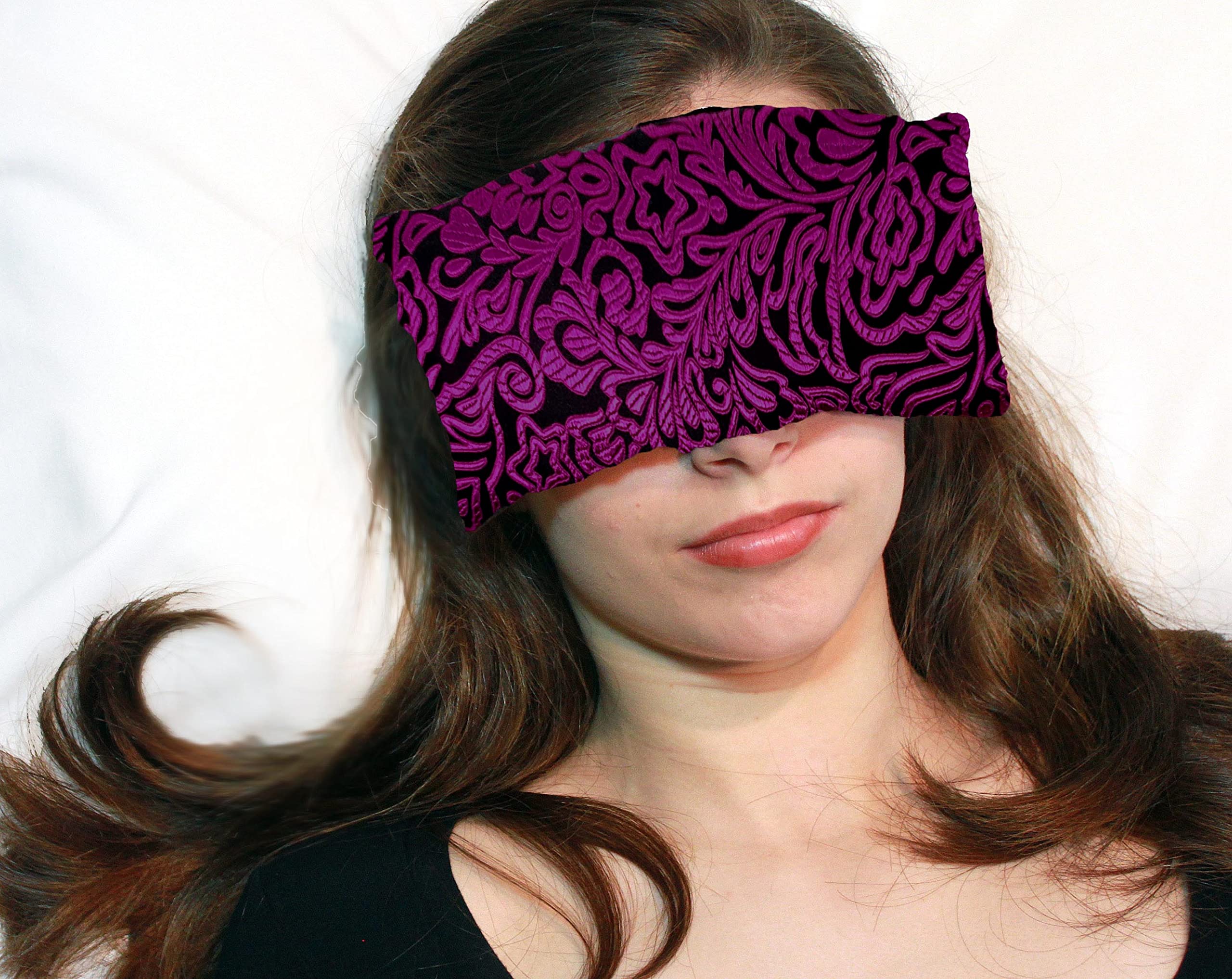 Candi Andi Handmade Luxe Serenity Eye Pillow - All-Natural Flaxseed - Unscented or Lavender Scented Weighted Eye Mask
