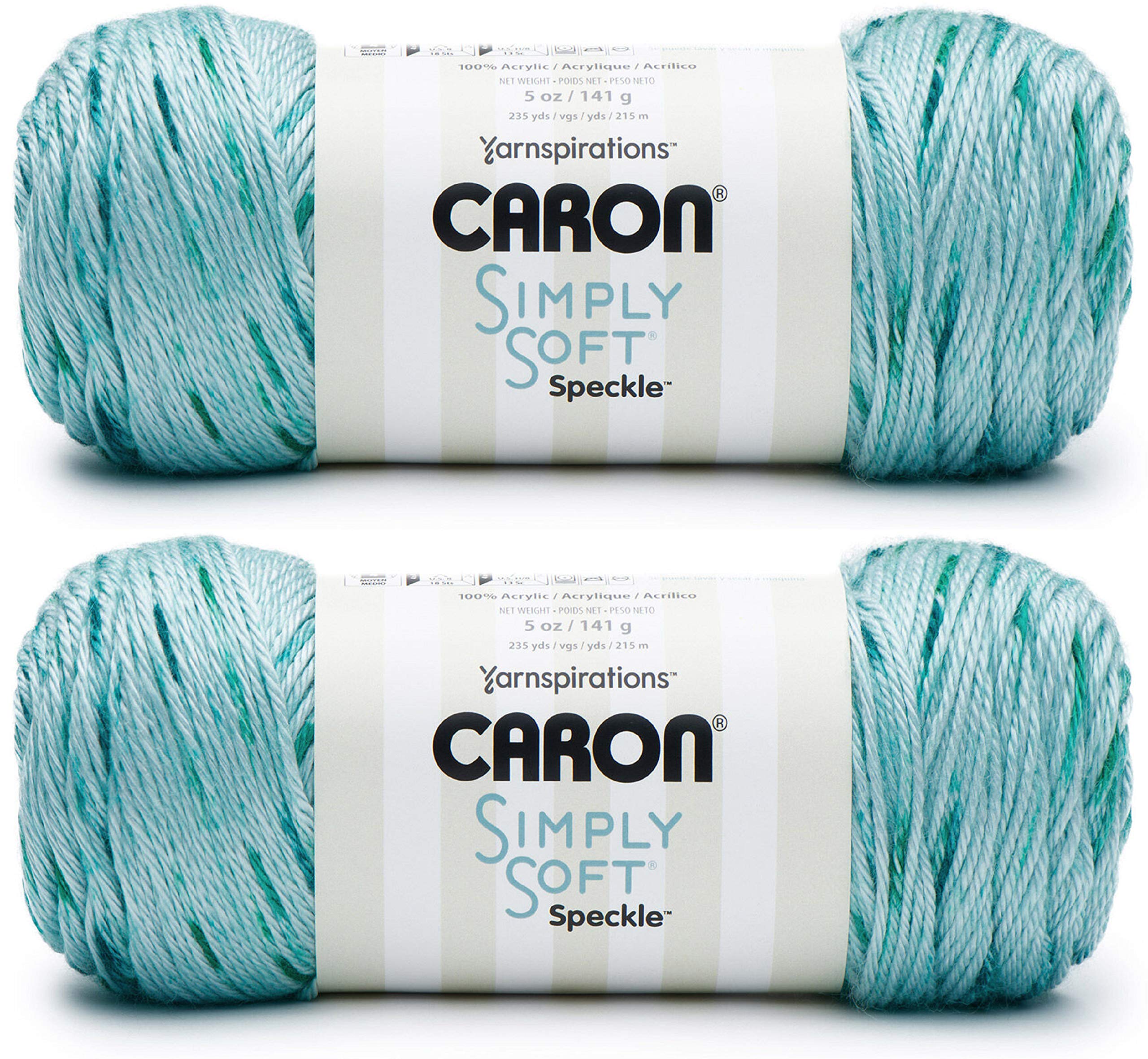Caron Simply Soft Speckle - Pack of 2 Balls - 141g Each Balls - Abyss